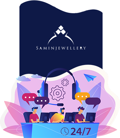 عکس تماس با ما گالری جواهرات ثمین